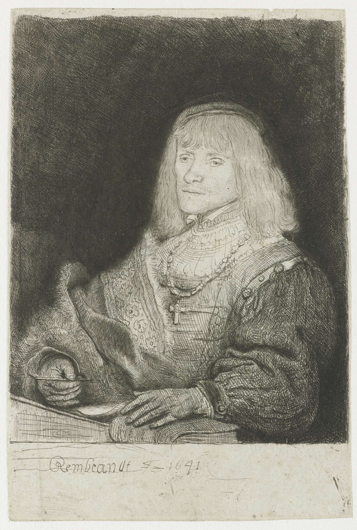  伦勃朗·梵·莱茵 Rembrandt van Rijn——拿着笔的男人